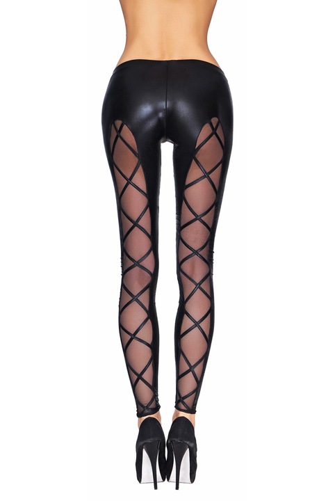 Чорапогащи 7heaven, чорапогащник с тюлена вложка, черен