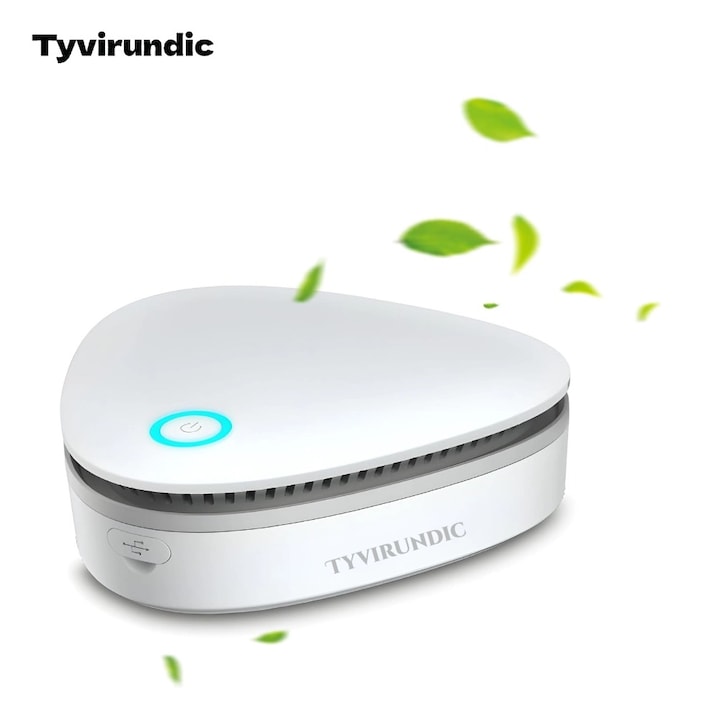 Пречиствател за въздух Tyvirundic мини бял 11.5x11.5x4.3см преносим USB