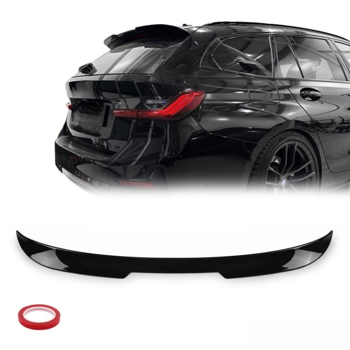 Eleron Luneta Slim Portbagaj Spoiler M compatibil cu BMW Seria 3 G21, M3 G81 Touring, Negru Lucios, V1