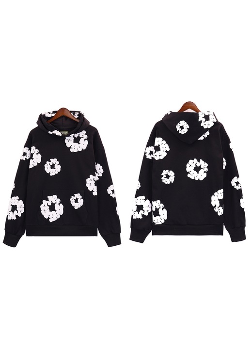 Hanorac unisex, imprimeu casual, stil retro, fabricatdwqf, Negru