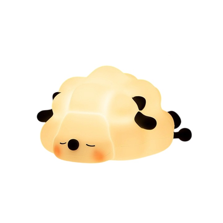 Силиконова нощна лампа, топла светлина, функция за таймер, компактна, многоцветна