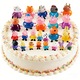 Peppa Pig család és barátok 25 figurás készlet, AjieQaQ, tortadíszek, születésnapi zsúrok, gyermek gyűjtemények, 3 év feletti gyermekek számára, műanyag, többszínű