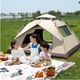 Cort camping 2-3 persoane, Pop Up deschidere automata, impermeabil, Protectie UV, 2 usi, plasa, 210x150x125cm, cu sac de transport, set complet