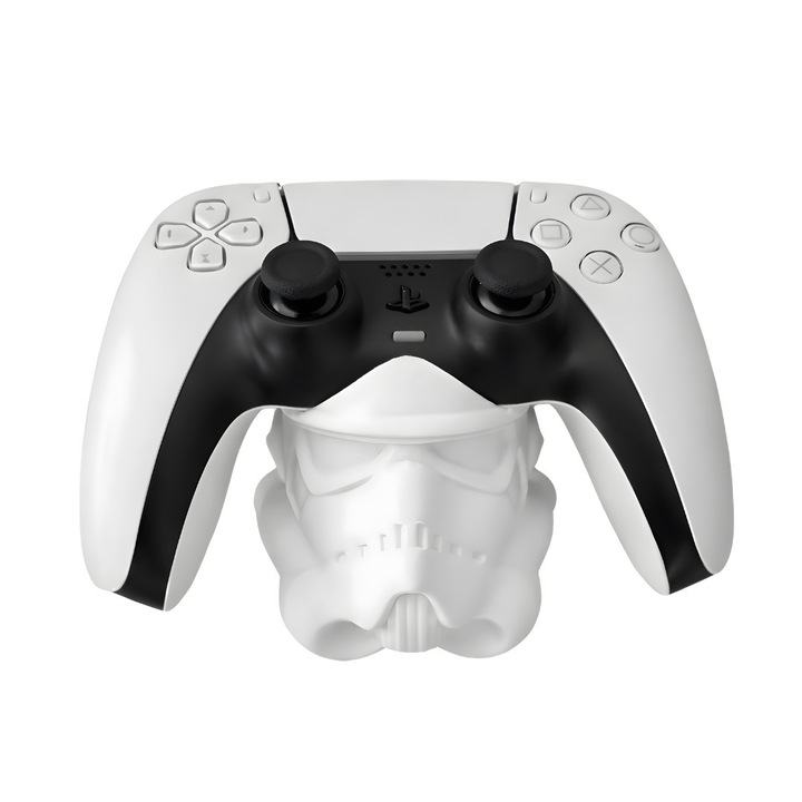 Suport Controller Playstation 5 Stormtrooper, Alb, 8.9x9x8cm, Design ergonomic, Materiale durabile
