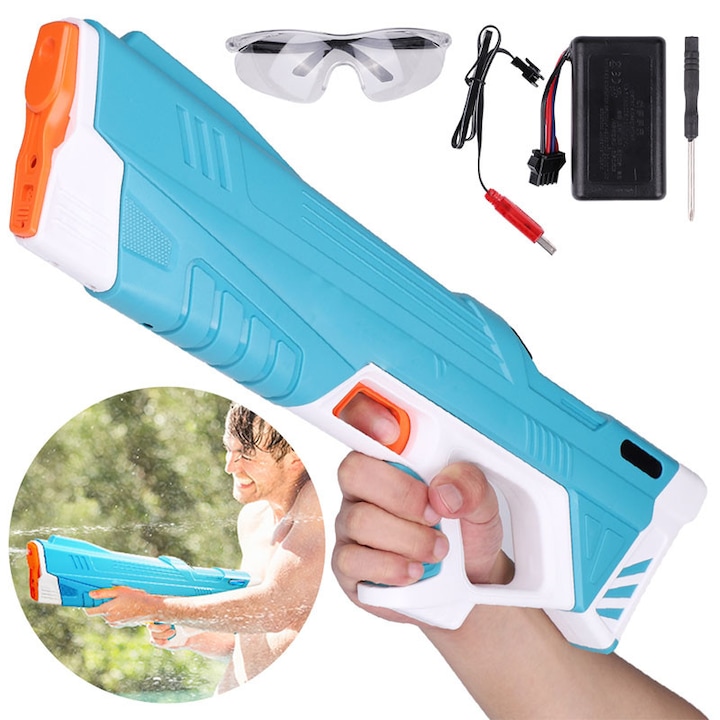 Pistol electric cu apa, pistol automat de pulverizare cu apa pentru adulti si copii, jucarie cu pistol cu ​​apa cu raza lunga de actiune de 8-10 m, jucarie de vara pentru piscina, gradina, plaja