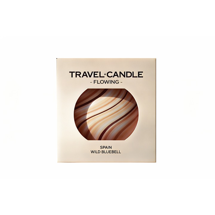 Ароматна свещ, нов модел, перфектният избор за подарък · Малка ароматна свещ, подходяща като сватбен подарък (сувенир) · Изработена от соев восък · Аромат „Испанска камбанка“ · Подходяща за подарък или лична употреба · Бежов цвят · 7,5×6,2×8 см