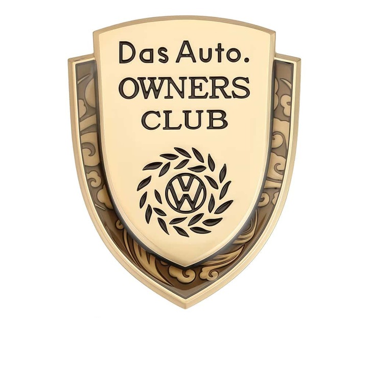 Badge Metalic, ARRRD, pentru Volkswagen, Auriu, 7x6cm