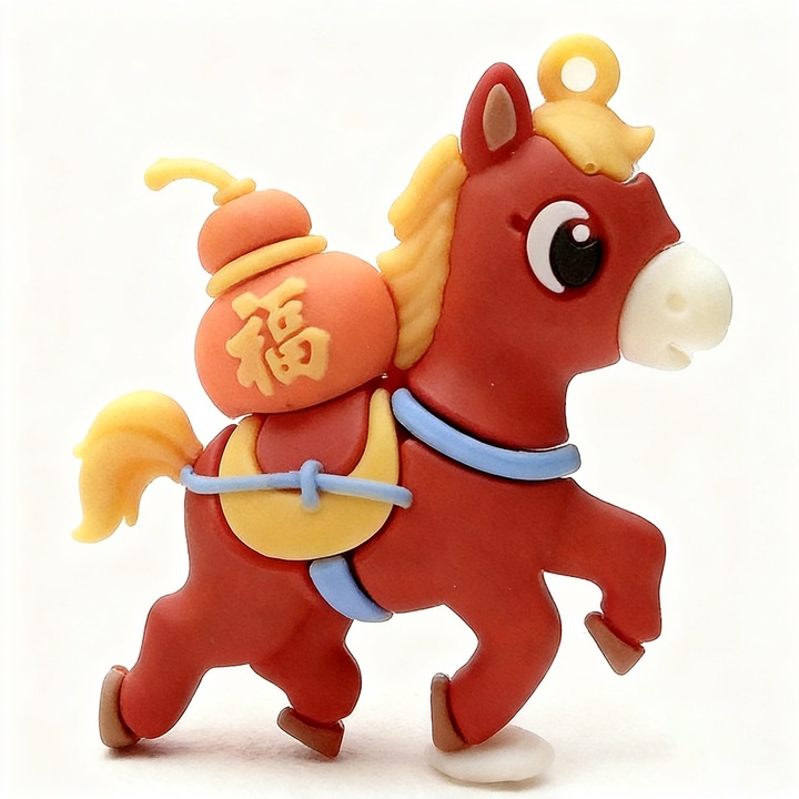 Szerencsehozó póni kulcstartó,, szerencsehozó talizmán medál (XM 6)