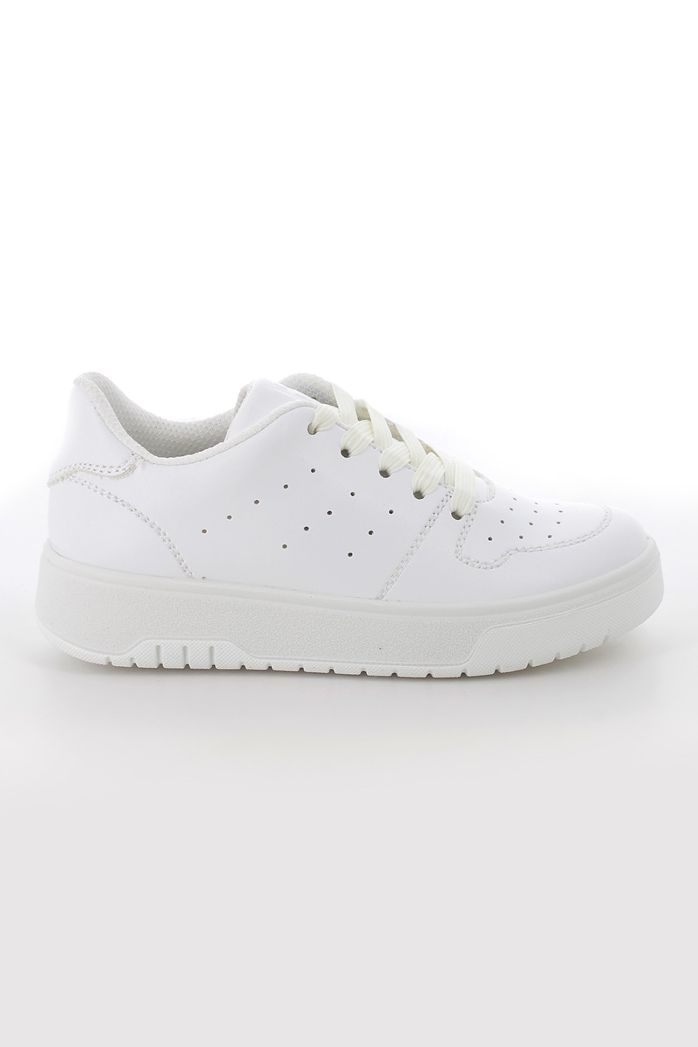 Primigi, Pantofi sport din piele ecologica, Alb, 27 EU