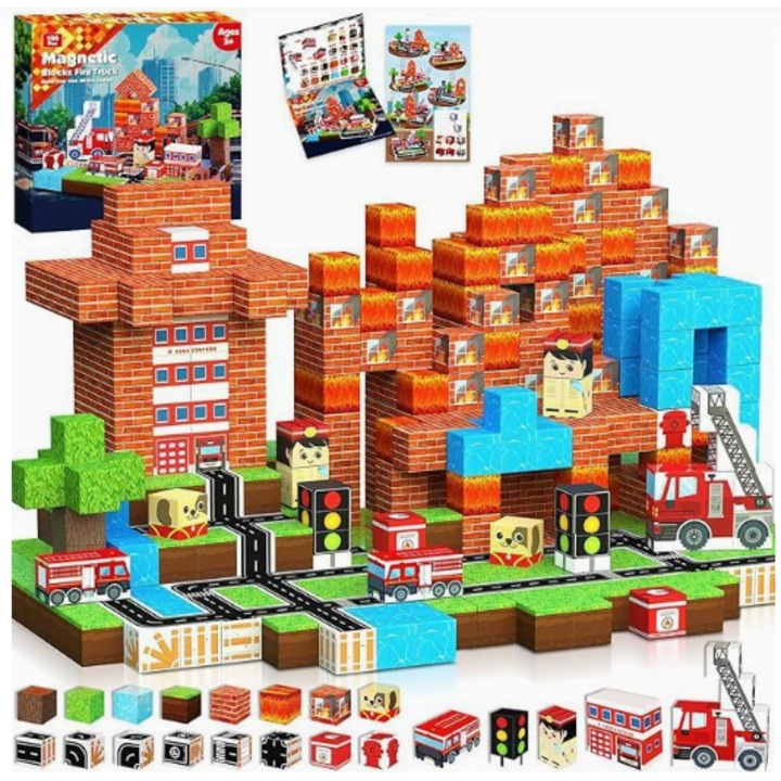 Mágneses építőkockák, korai oktatási játékok gyermekeknek
