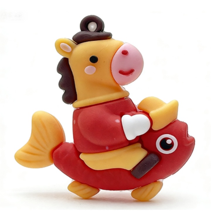 Kulcstartó, szerencsehozó póni, véletlenszerű minta, szerencsehozó medál (XM 16)