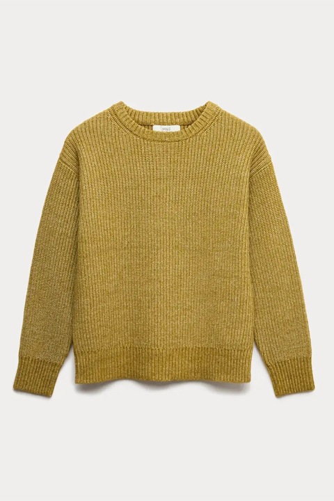 Marks & Spencer, Pulover cu decolteu la baza gatului, Galben mustar