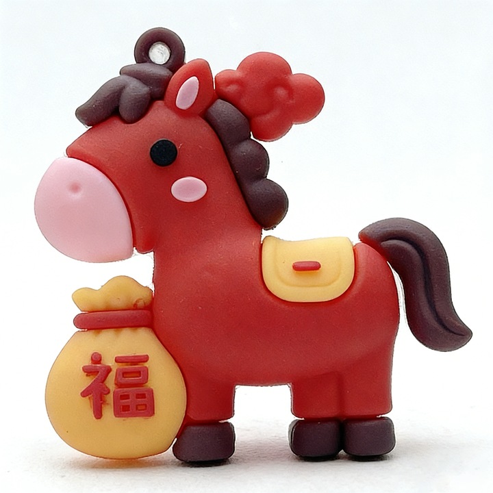 Szerencsehozó póni, kulcstartó, véletlenszerű minta, szerencsehozó medál (XM 21)