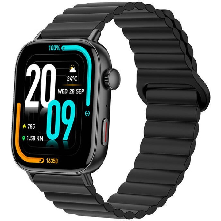 Bratara magnetica Colmi, negru, metal, unisex