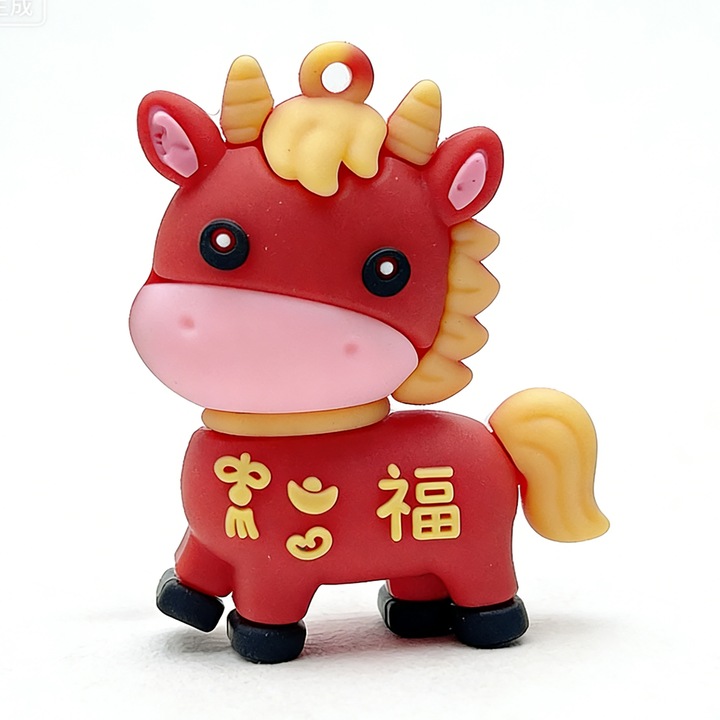 Szerencsepóni kulcstartó, véletlenszerű minta, szerencsehozó medál (XM 24)