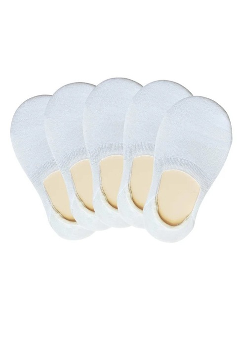 Основни бели дамски стелки с ниска подметка