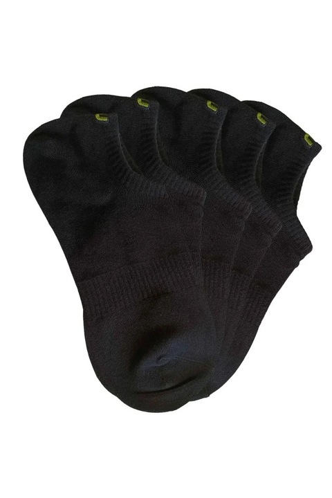 Черни дамски чорапи до глезена с бродерия