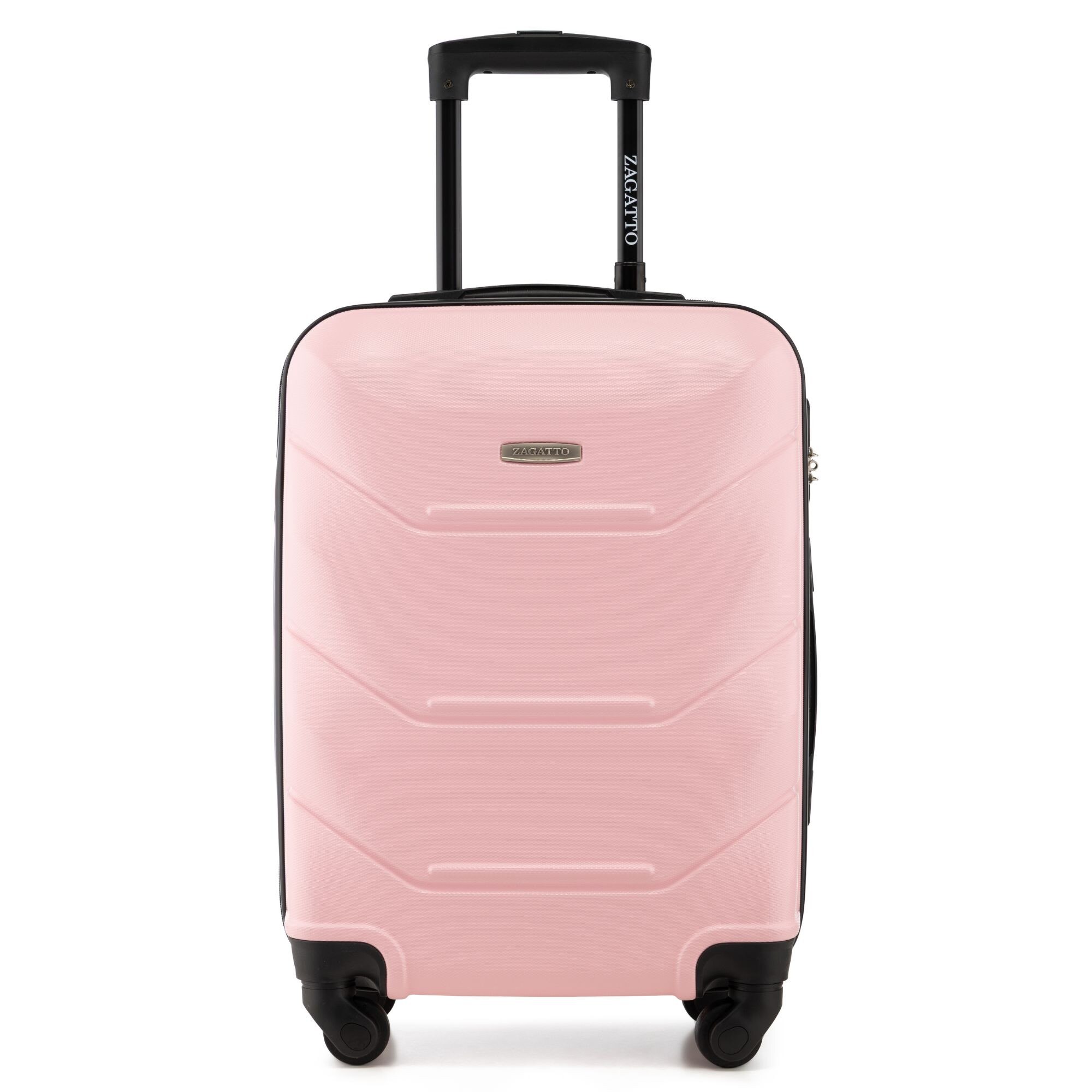 Troler Roz Troler cabina avion, Zagatto®, Roz deschis, Dimensiune troler 55x40x20 ...