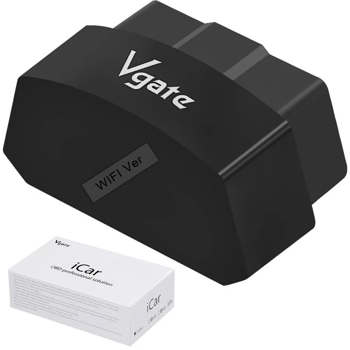Vgate iCar 3 WiFi OBD2 диагностика адаптер 16-пинов, компактен, за iOS и Android
