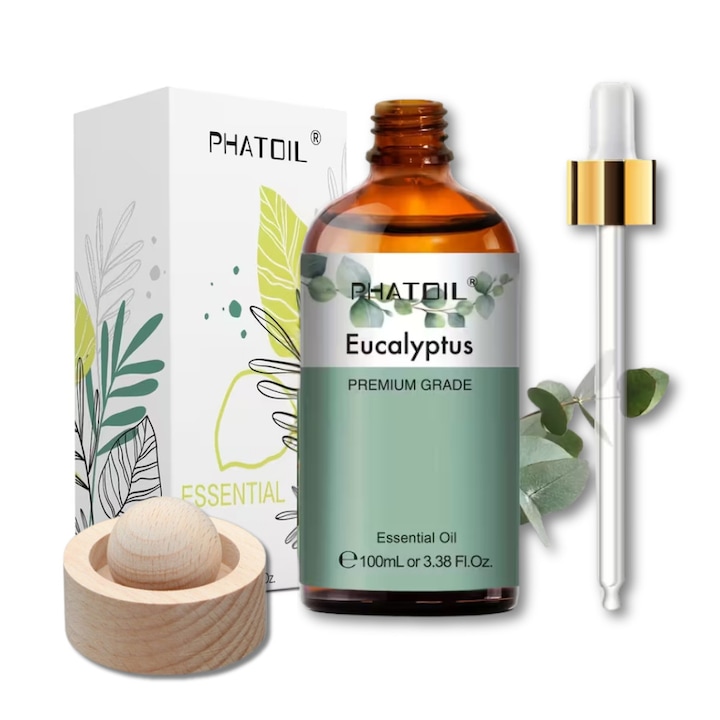 Phatoil Ulei Esențial Premium cu Difuzor de Lemn 100ml - Eucalipt