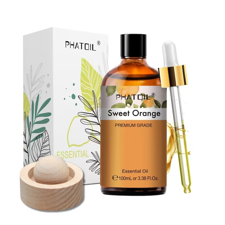 Phatoil Ulei Esențial Premium Cadou cu Odorizant din Lemn 100ml - Portocală Dulce