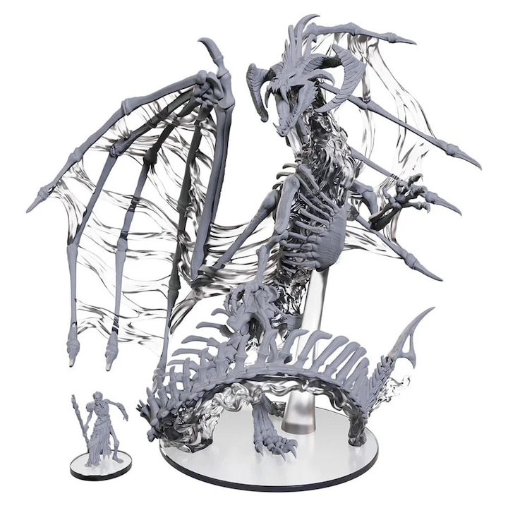 Miniatură Dungeons & Dragons, WizKids, Black Dracolich, detaliată, grunduită, 20 cm