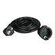 Cordon prelungitor cu fisa si priza tip Schuko, Sectiune 3x1.5mm², Lungime 1,5m, Negru