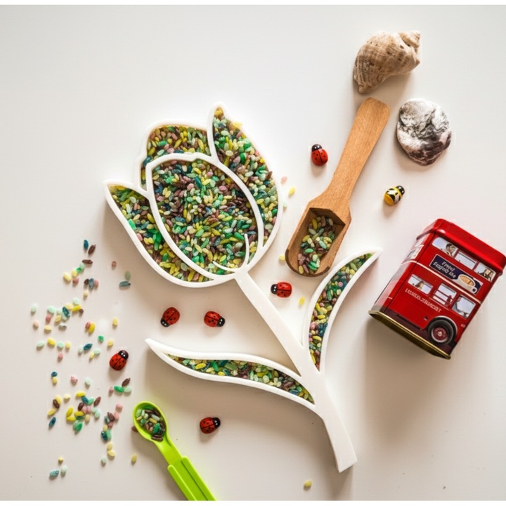 Tavita lalea pentru joaca senzoriala, 16.3x21.6x1.1cm, plastic, pentru copii 3 ani