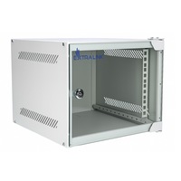 Dulap rack 10" Extralink Lite, Cabinete metalice, 4U 280x310, montare pe perete, cadru autoasamblabil, raft inclus, pentru switch-uri, server, UPS, metalic de perete, Gri