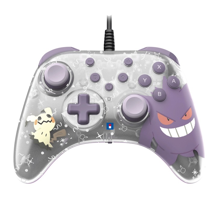Gamepad Hori cu fir pentru Nintendo Switch, Turbo Gengar & Mimikyu, set