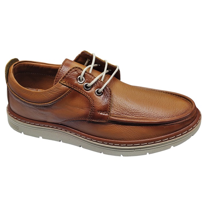 Fűzős cipő SCV, Konyakbarna