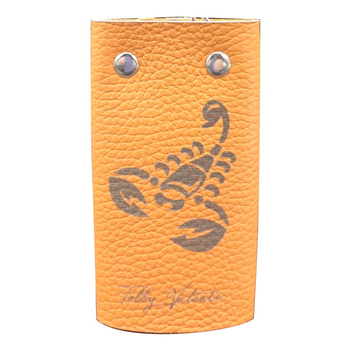 Port Chei din Piele Naturala Zodia Scorpion 11 x 6, 5 x 3cm