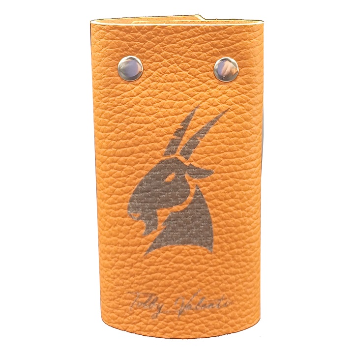 Port Chei din Piele Naturala Zodia Capricorn, 11 x 6, 5 x 3cm