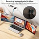 Monitor Extensibil si Portabil pentru laptop, Qova®, Extensie de ecran Duale de 14 inch IPS Full HD, 1920 × 1080, sRGB 100%, 300 Nits, Ecran mare 16:9, Extensor ecran compatibil cu laptopuri de 11.6–15.7”, Pliabil, Compatibil IOS, Android, Windows, Mac