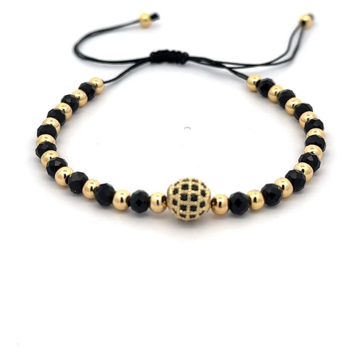 Bratara Eclipse, placata cu aur 18 k si cristal sintetic, ajustabila