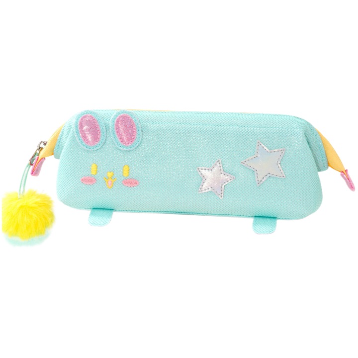 Tollatartó, vászon, jégkék, nagy kapacitás, 22 x 6 x 8 cm