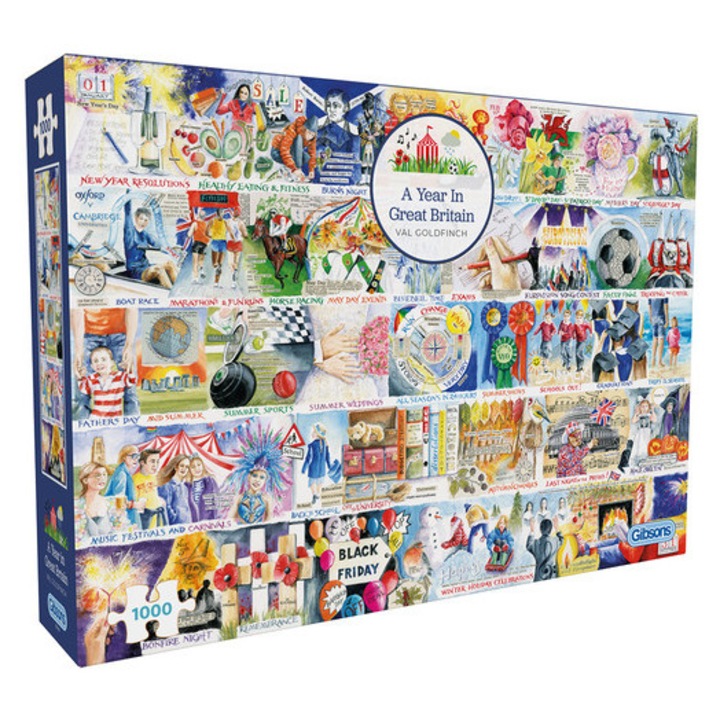 Gibsons 1000 db-os puzzle - A Year in Great Britain (G7140)