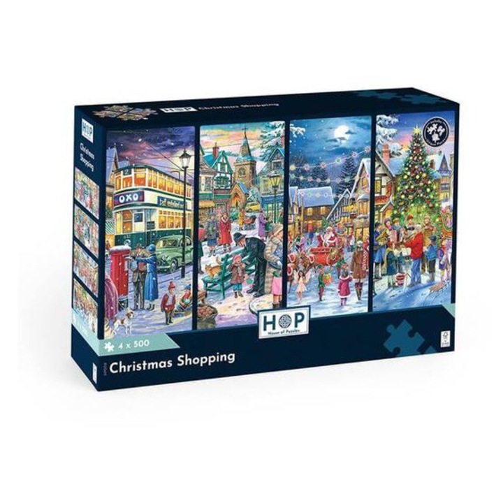House of Puzzles 4 x 500 db-os puzzle - Christmas Shopping (0719)