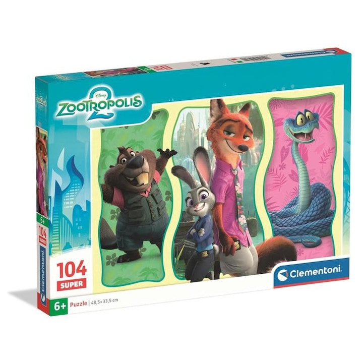 Clementoni 104 db-os puzzle - Zootropolis - Állati nagy balhé 2 (25082)