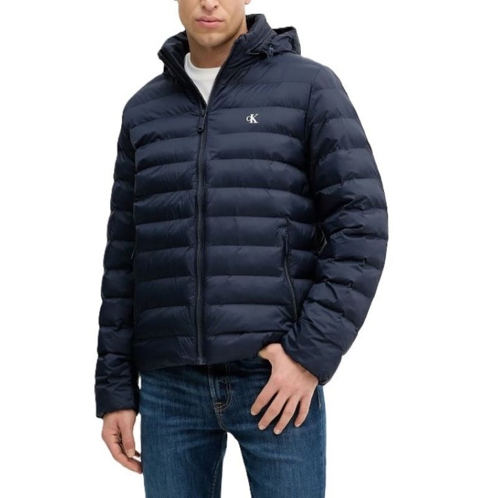 Geaca Calvin Klein LS NYLON LT WT HOODED FZ PUFFER-LV04RC511G-CEF