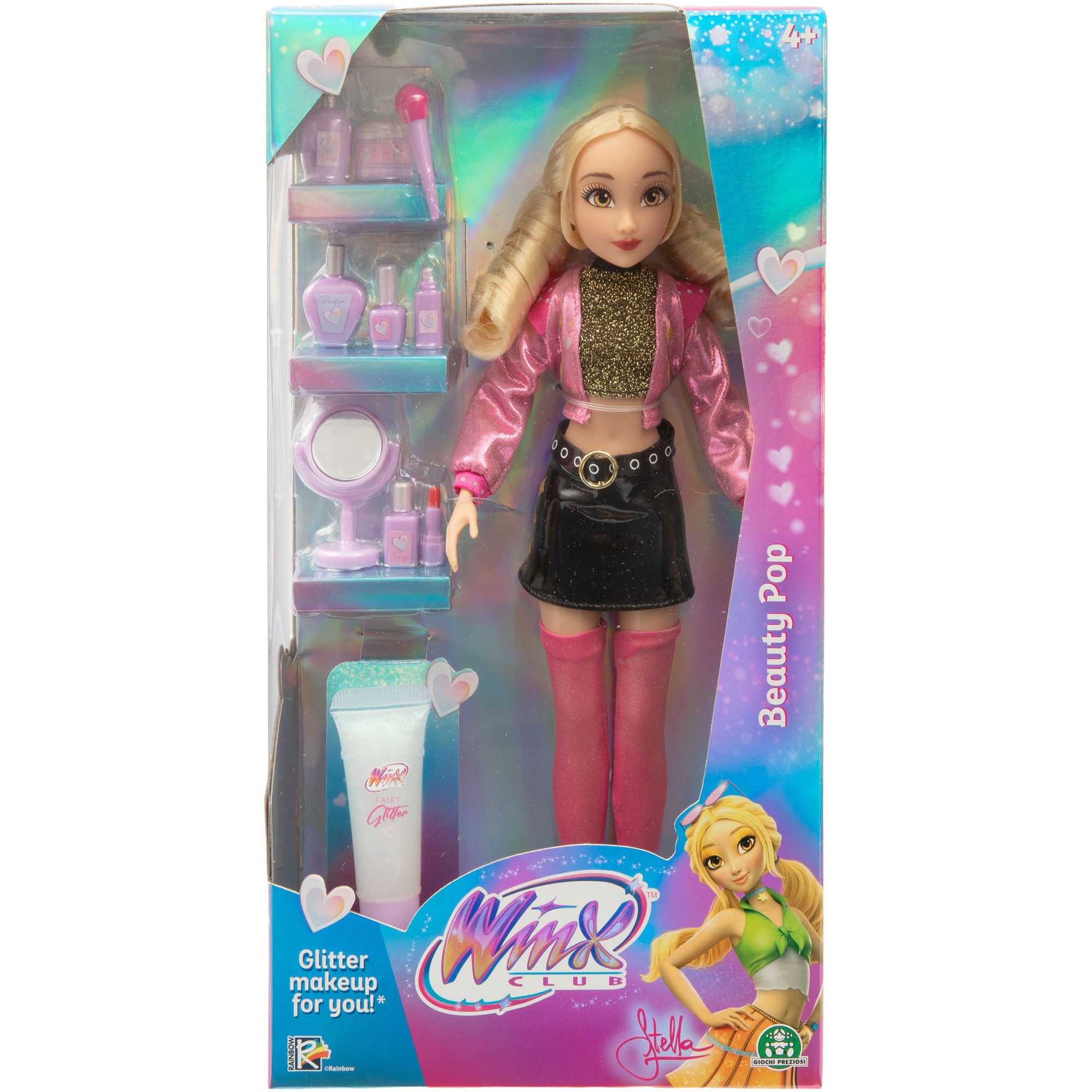Papusa Winx Beauty Pop, Stella, cu accesorii, 27 cm