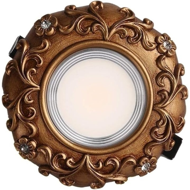 Spot LED incastrat 3W, bronz clasic, design modern, dimensiuni variate