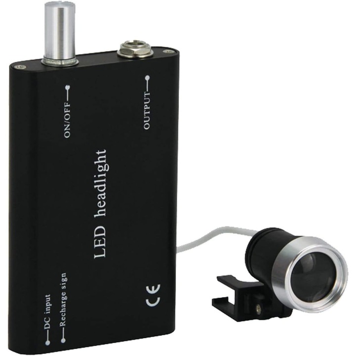 Преносим фенер за медицински бинокулярен усилвател, черен, малки размери