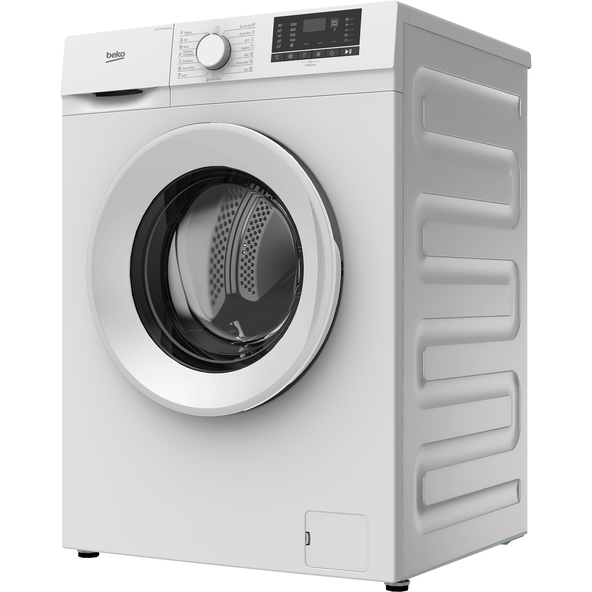 Masina de Spalat Rufe Frontala, Beko, B1WFK2604WEE Alb 6KG 1000RPM 15 Programe