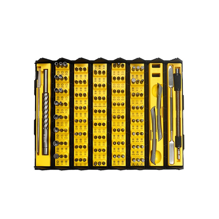 Комплект отвертки 128 в 1, прецизни магнитни накрайници, многофункционален