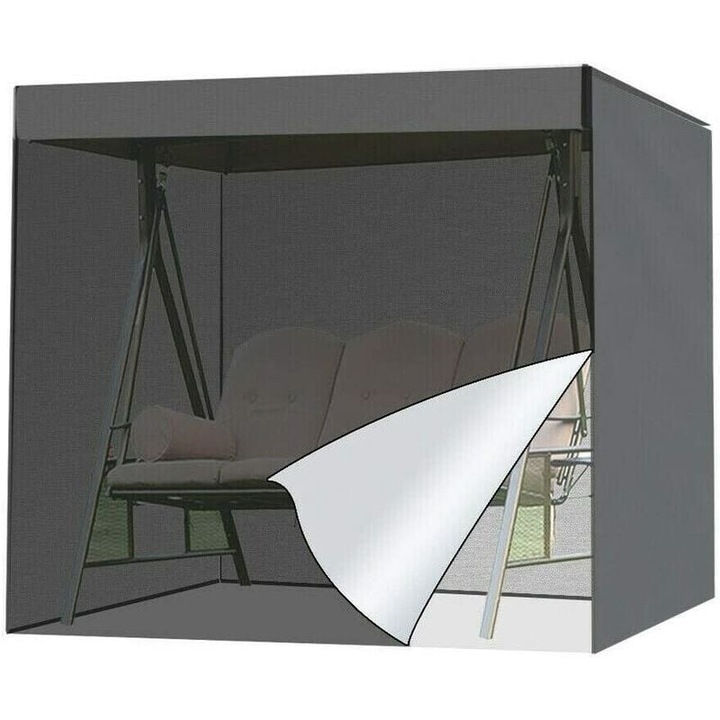 Покривало за градинска люлка, 220x125x170см, сиво