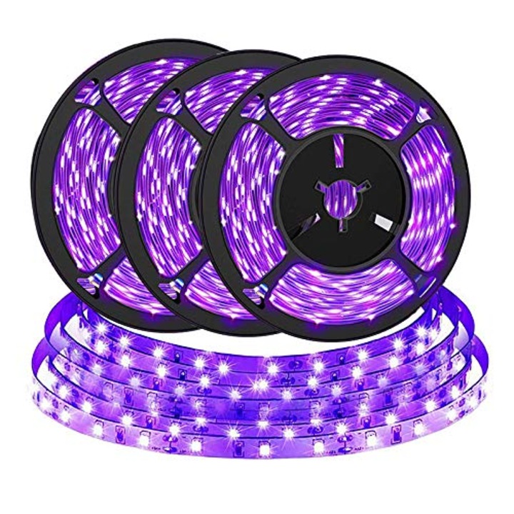 Lumina UV violeta, set de 3, 60 LED-uri, 395-400nm, utilizare pentru sterilizare si inspectie