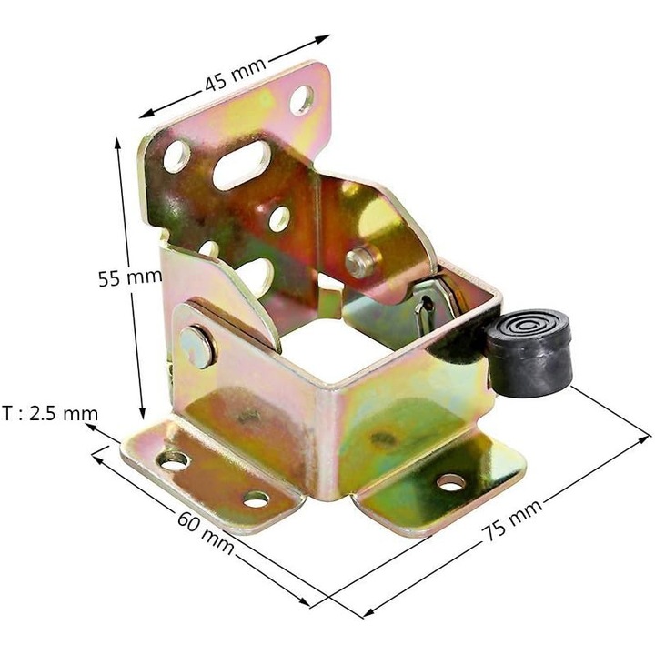 Set 4 suporturi de extensie pentru mese si paturi, 75x60x55mm