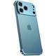 Carcasa de Telefon, Compatibila Apple iPhone 17 Pro, Fara Rama, doar Colturi si Camera, din Metal, Grosime 0.1 mm, Albastru