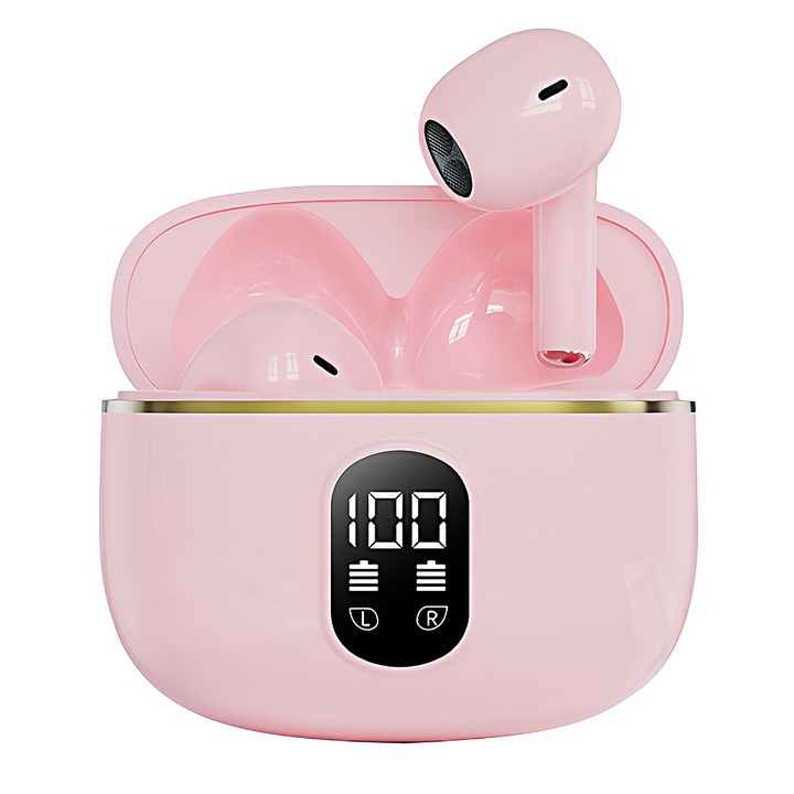 Vezeték nélküli fejhallgatók, Bluetooth fejhallgatók, digitális kijelző, Bluetooth 5.3, nagyfelbontású audiomikrofon, zajcsökkentés és magas hangminőség, IPX4